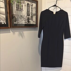 ANTONIO MELANI Navy Blue Sheath Dress 3/4 Sleeve